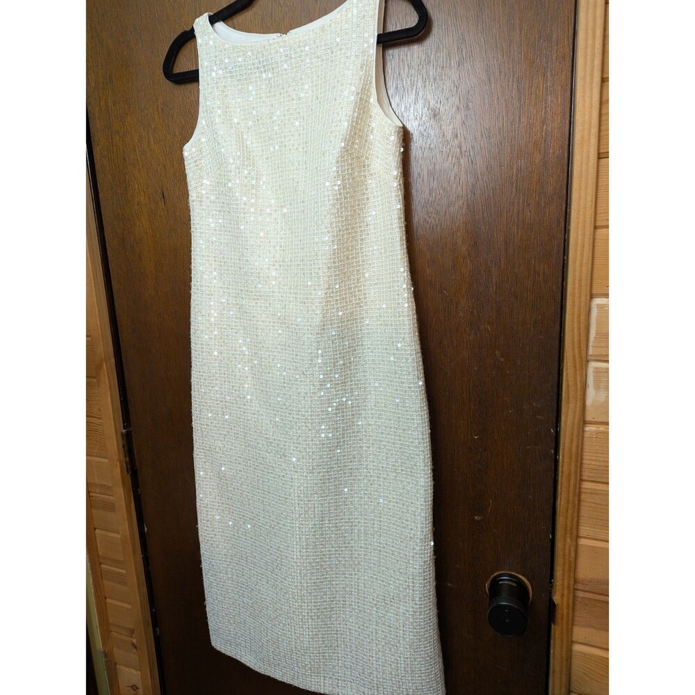 NWOT Sachin And Babi Eden Sequin Midi Dress Ivory Size 2